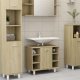 Bathroom Cabinet Grey 60x32x53.5 cm Engineered Wood
