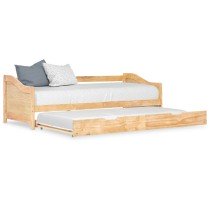 Pull-out Sofa Bed Frame Honey Brown Pinewood 90x200 cm
