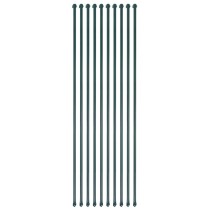 Garden Posts 10 pcs 1 m Metal Green