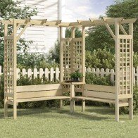 Corner Pergola with Bench...