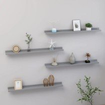 Wall Shelves 2 pcs Concrete Grey 40x9x3 cm