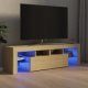 TV-Schrank mit LED-Beleuchtung Grau 140x36,5x40 cm