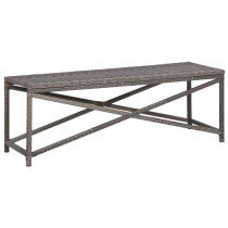 Garden Bench 120 cm Poly Rattan Black