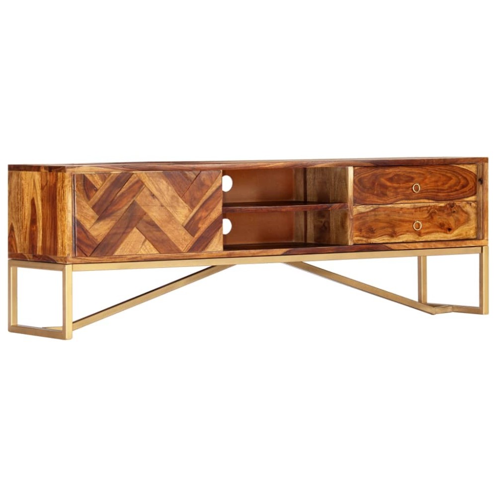 TV Cabinet 140x30x45 cm Solid Sheesham Wood