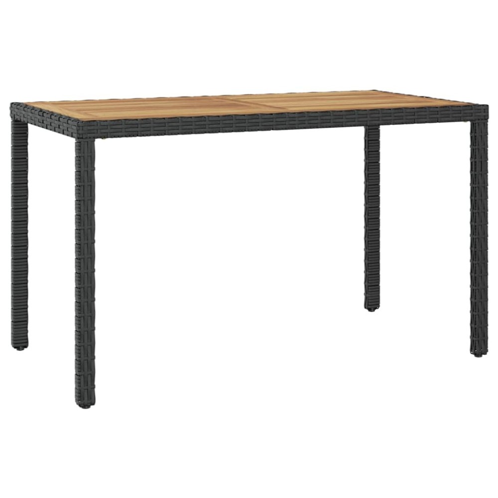 Garden Table Brown 123x60x74 cm Poly Rattan