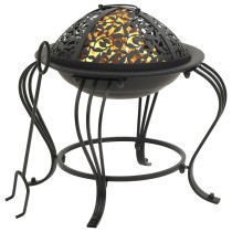 Fire Pit with Poker 49 cm Steel