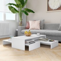 Nesting Coffee Table Set Grey 100x100x26.5 cm Engineered Wood