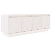 TV-Schrank Grau 110x34x40 cm Massivholz Kiefer