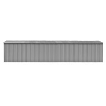 Garden Shed Grey 257x990x181 cm Galvanised steel