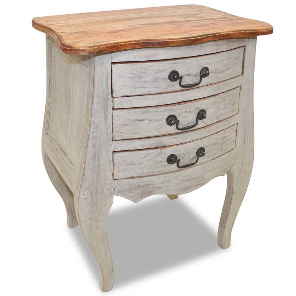 Bedside Cabinet Solid Reclaimed Wood 48x35x64 cm