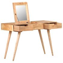 Dressing Table with Mirror 112x45x76 cm Solid Reclaimed Wood