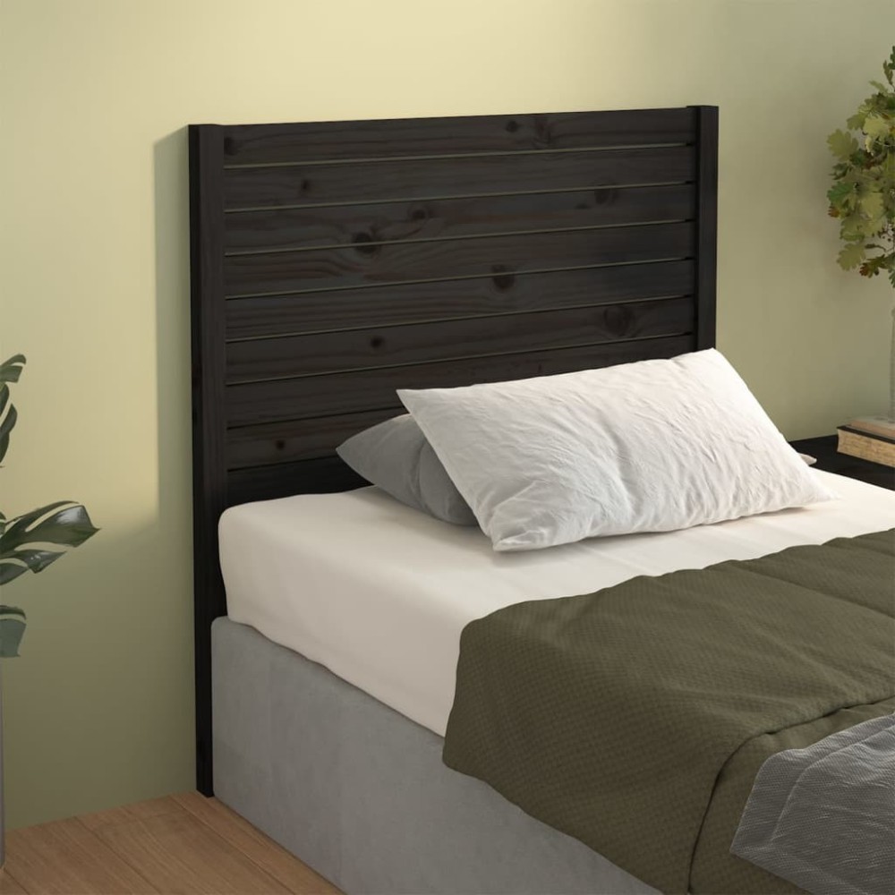 Bed Headboard 146x4x100 cm Solid Wood Pine