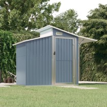 Garden Shed Brown 270x130x208.5 cm Galvanised Steel