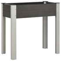 Garden Raised Bed Grey 120x40x75 cm WPC