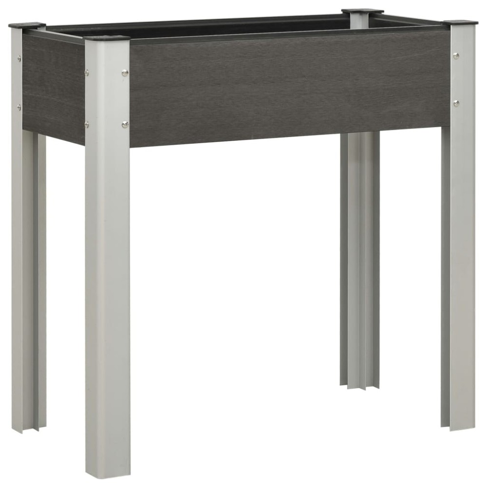 Garden Raised Bed Grey 120x40x75 cm WPC