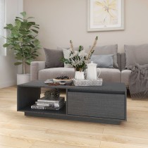 Coffee Table White 110x50x33.5 cm Solid Pinewood
