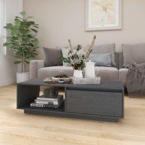 Coffee Table White 110x50x33.5 cm Solid Pinewood