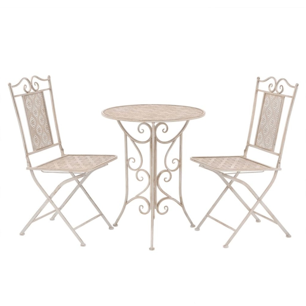 3 Piece Bistro Set Steel Grey