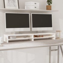Monitor Stand Grey 100x24x13 cm Solid Wood Pine