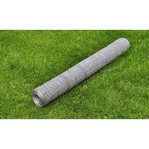 Chicken Wire Fence Galvanised with PVC Coating 25x1 m Green