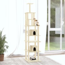 Cat Tree with Sisal Scratching Posts Dark Grey 216 cm