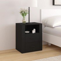Bedside Cabinet Concrete Grey 50x36x60 cm Engineered Wood
