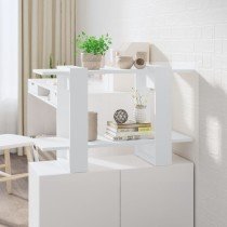 Bücherregal/Raumteiler Hochglanz-Weiß 80x30x51 cm
