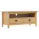 TV-Schrank Hill Grau 110x40x47 cm Kiefer Massivholz
