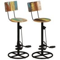 Bar Stools 2 pcs Solid Wood...