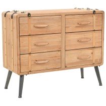 Drawer Cabinet Solid Fir Wood 91x35x73 cm