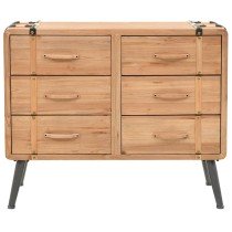 Drawer Cabinet Solid Fir Wood 91x35x73 cm