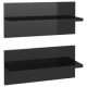 Wall Shelves 4 pcs White and Sonoma Oak 40x11.5x18cm
