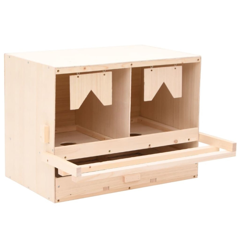 Chicken Laying Nest 4 Compartments 106x40x59 cm Solid Pine Wood