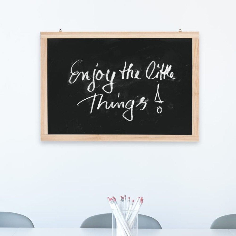 Wall-Mounted Blackboard Cedar Wood 60x80 cm