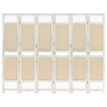 5-Panel Room Divider Cream 175x165 cm Fabric