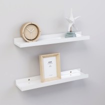 Wall Shelves 2 pcs Concrete Grey 40x9x3 cm