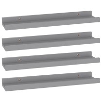 Wall Shelves 2 pcs Concrete Grey 40x9x3 cm