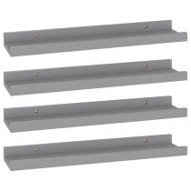 Wall Shelves 2 pcs Concrete Grey 40x9x3 cm