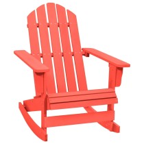 Garden Adirondack Rocking Chair Solid Fir Wood Blue