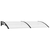 Door Canopy Grey and Transparent 150x80 cm PC