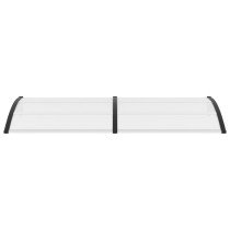 Door Canopy Grey and Transparent 150x80 cm PC