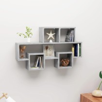 Car-shaped Wall Shelf White & Sonoma Oak 82x15x51 cm Engineered Wood