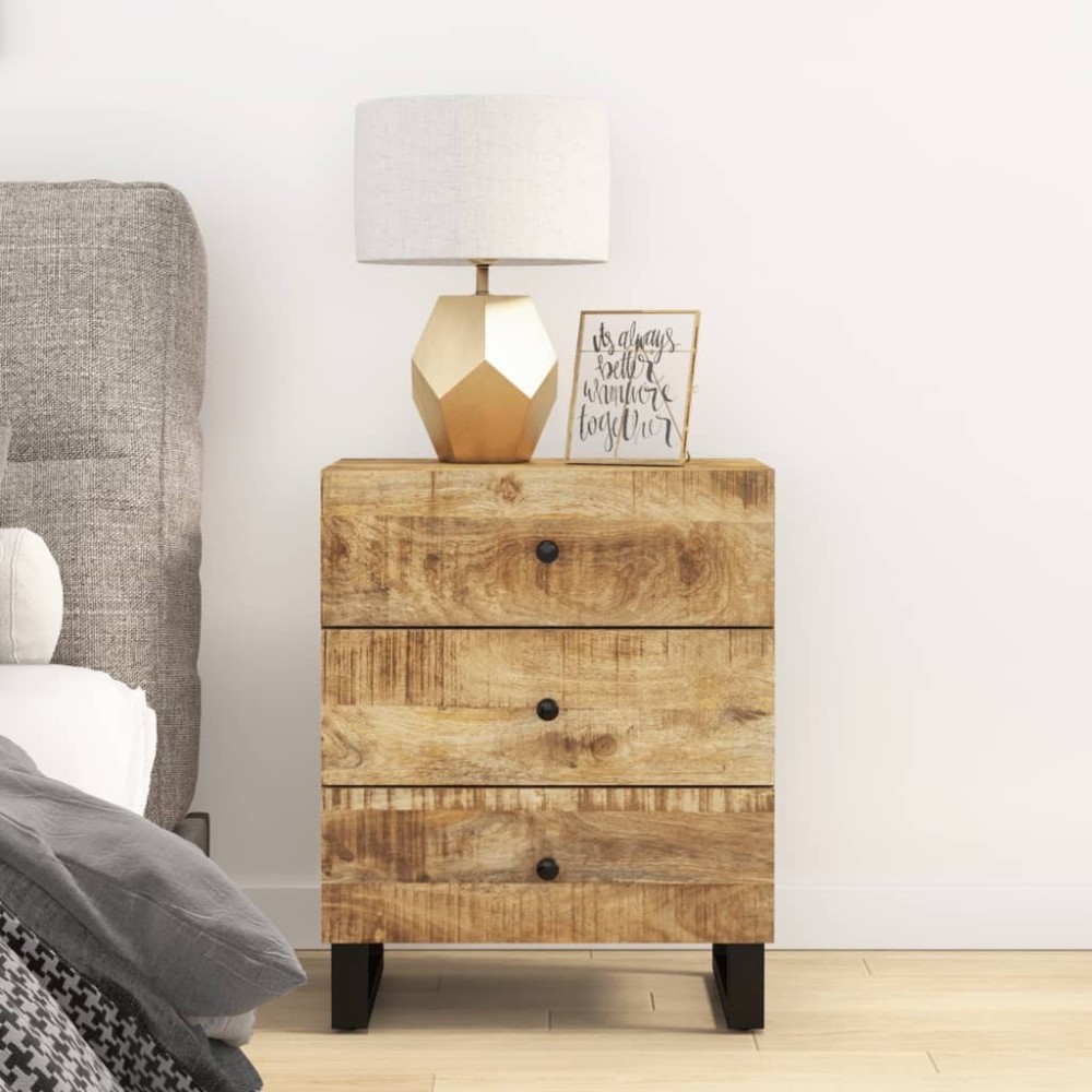 Bedside Cabinet 50x33x62 cm Solid Wood Acacia&Engineered Wood