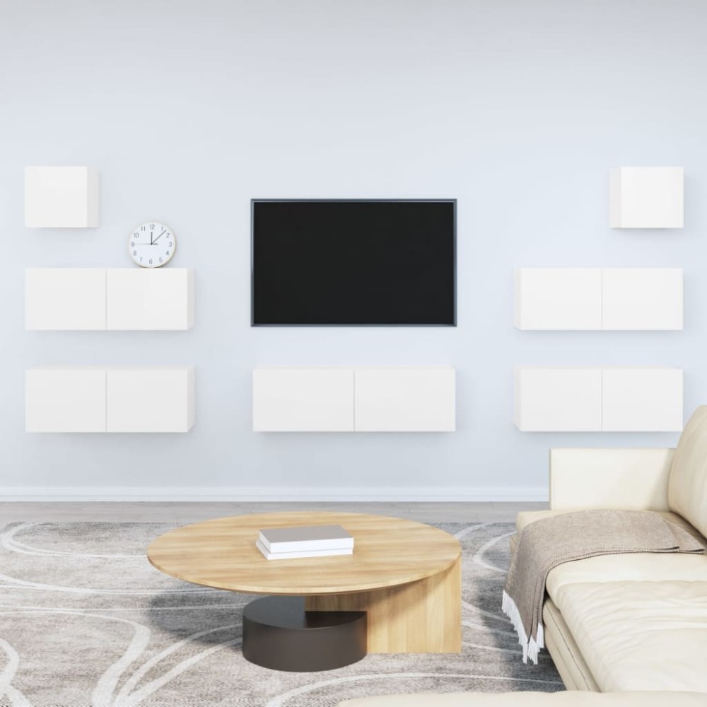 7 Piece TV Cabinet Set Grey Sonoma Engineered Wood