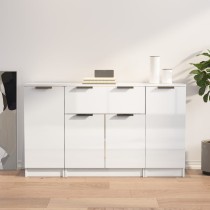 Sideboards 3 pcs Concrete Grey Engineered Wood