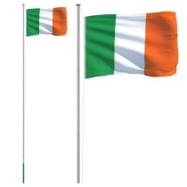 Ireland Flag and Pole 6.23 m Aluminium