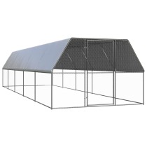 Outdoor Chicken Cage 2x12x2 m Galvanised Steel