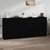 Sideboards 2 pcs Concrete Grey Engineered Wood