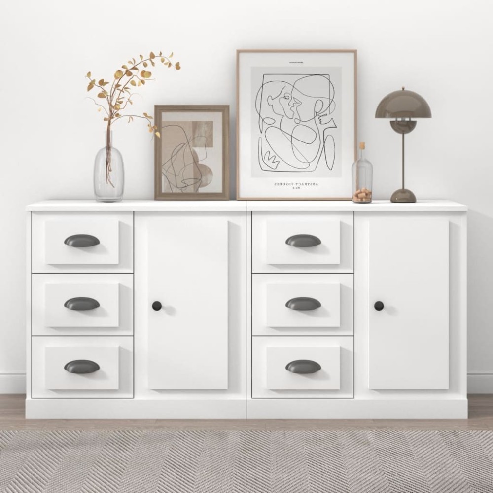 Sideboards 2 Stk. Grau Sonoma Holzwerkstoff