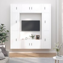 8 Piece TV Cabinet Set Smoked Oak Engineered Wood
